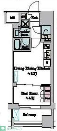 Brillia ist 墨田曳舟の物件間取画像